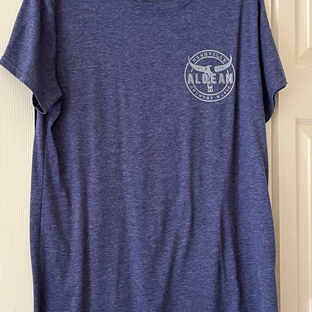 Jason Aldean Blue Graphic Tee with Bold Print - Picture 2 of 6